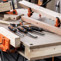 Sada 4 plochých truhlářských dlát PONY JORGENSEN - 6 / 12 / 19 / 25 mm