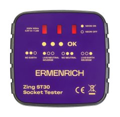 Tester zásuvek Ermenrich Zing ST30