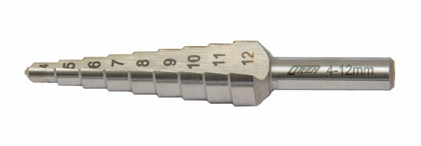 Stupňovitý vrták OREN HSS 4-12 mm (po 1 mm)