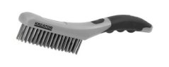 Ruční drátěný ocelový kartáč 4 řadý, plastový