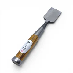 Japonské truhlářské dláto SHUSAKU OIRE NOMI, rukojeť z červeného dubu, 42 mm