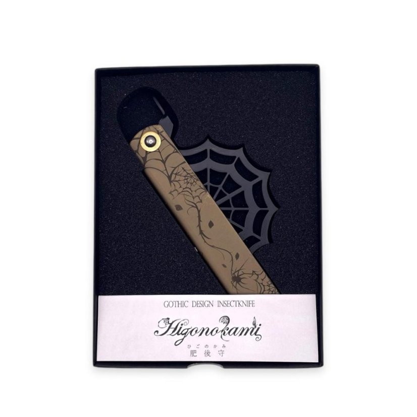 Japonský zavírací nůž Higonokami ARANEA SPIDER z modré oceli Warikomi - 120 mm, BR/BL