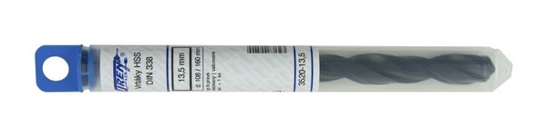 Válcované vrtáky HSS DIN 338, standardní délka (průměr 0,3 až 16 mm)