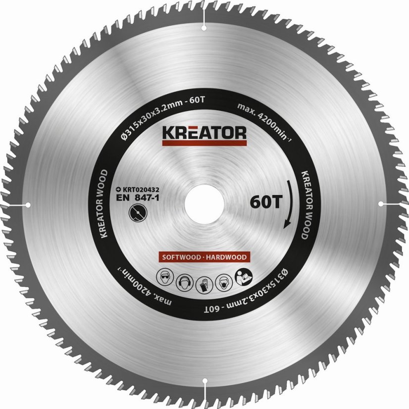 KRT020432 - Pilový kotouč na dřevo 315mm, 60T