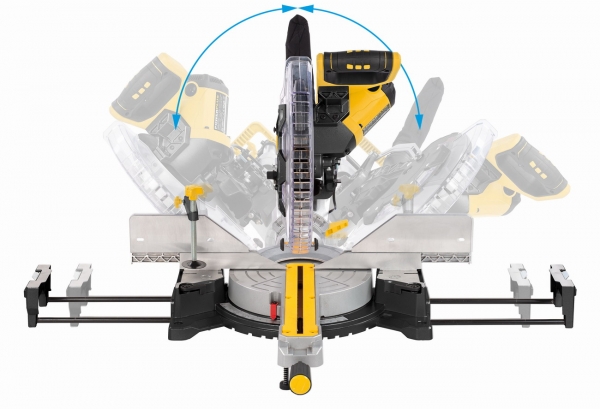 Pokosová píla s poťahom a obojstranným náklonom 2 200W / 305mm