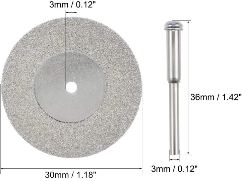 Diamantové řezné mini kotouče PRECIS – 30 mm, 10 ks