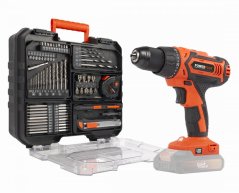 POWDP15110 - Aku skrutkovač/vŕtačka 20V plus 78ks prísl. v kufri (bez AKU)