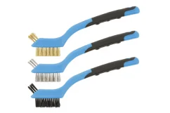 Set kartáčů, 3 ks - nerez, nylon a mosaz