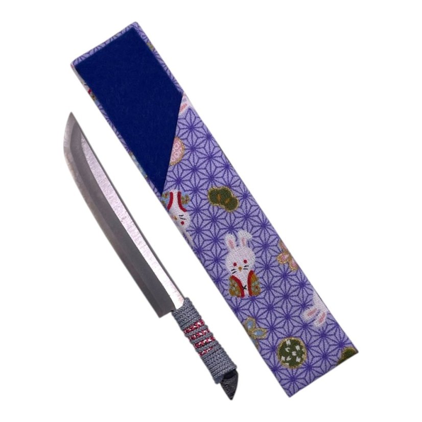 Japonský nůž Higonokami OMAMORI z modré oceli Warikomi - 130 mm, originální barevné kombinace
