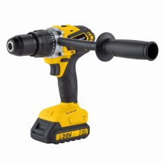 POWX00530 - Aku skrutkovač / vŕtačka s príklepom bezuhlíková 20V 120Nm 2BAT