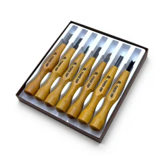 Sada řezbářských dlát MIKISYO Power Grip - 7 kusů, pevná papírová krabička