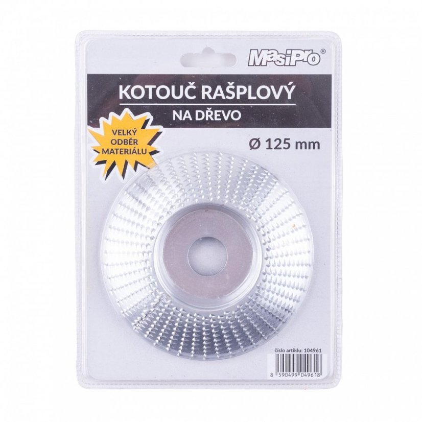 Kotouč rašplový MasiPro na dřevo 125mm