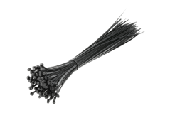 Nylonové sťahovacie pásky 4,8 x 370 mm, 100 ks, čierna