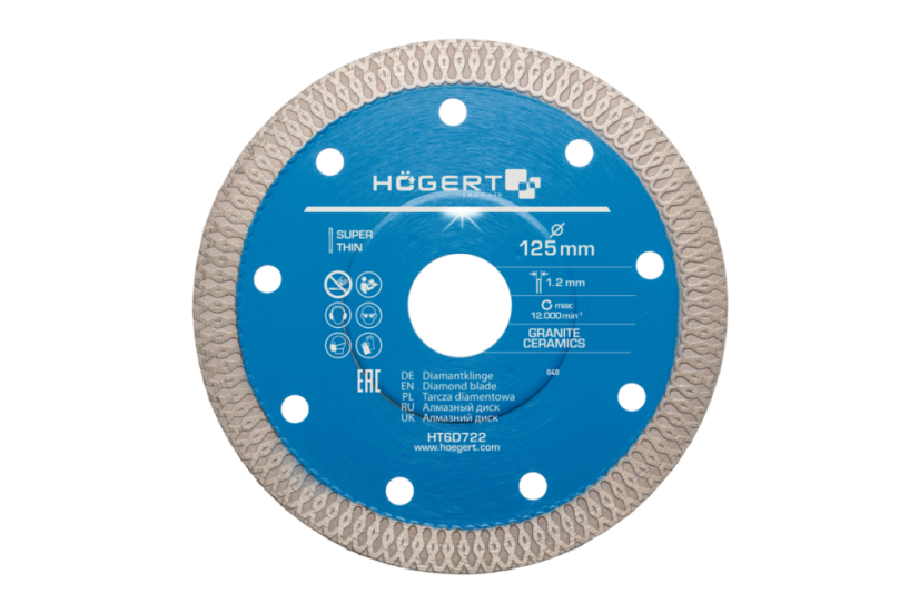 Diamantový řezný kotouč na keramiku 125 mm