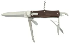 Vyhazovací zavírací nůž PREDATOR 6dílný s pilkou, vývrtkou a nůžkami - střenka palisandr 241-ND-6