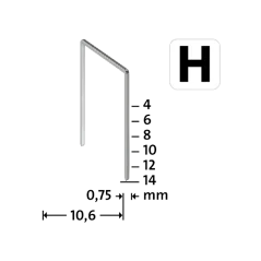 Sponky NOVUS - H 37 (na výber 4 - 14 mm)