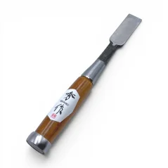 Japonské truhlářské dláto SHUSAKU OIRE NOMI, rukojeť z červeného dubu, 21 mm