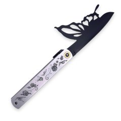 Japonský zavírací nůž Higonokami PAPILIO BUTTERFLY z modré oceli Warikomi - 120 mm, PL/BL