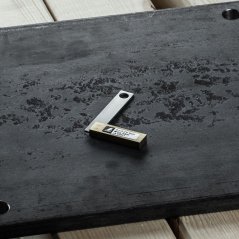 Nerezový mini uholník SHINWA s robustnou mosadznou základňou - 60 mm