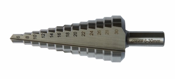 Stupňovitý vrták OREN HSS 4-30 mm (po 2 mm) Stupňovitý vrták OREN HSS 4-30 mm (po 2 mm)