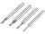 Stopkové frézy, sada 4ks, ?3,2-4-6-6,3mm, HSS6542