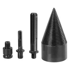 Tŕň, štiepací klin kužeľ, 60mm, 3x adaptér, na drevo
