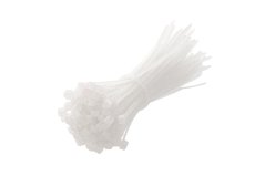 Nylonové stahovací pásky 2.5 x 100 mm, 100 ks, bílá