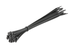 Nylonové sťahovacie pásky 3,6 x 200 mm, 25 ks, čierna