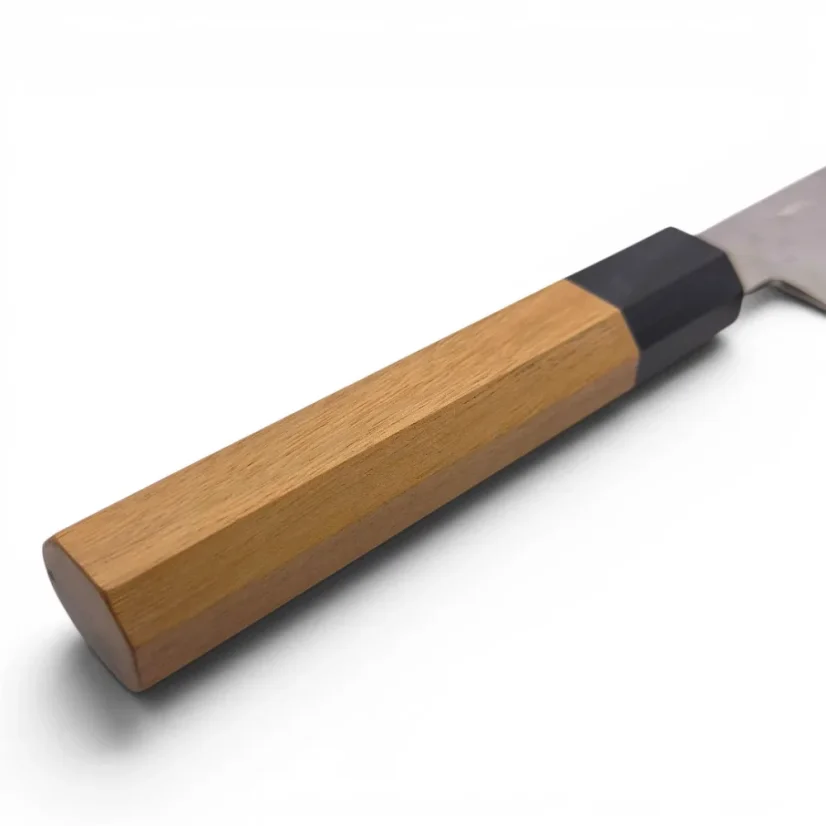 Prémiový japonský nôž Gyuto MIKI HAMONO, V-GOLD 10, orech, 180 mm