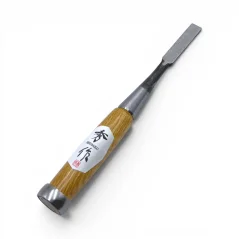 Japonské truhlářské dláto SHUSAKU OIRE NOMI, rukojeť z červeného dubu, 12 mm