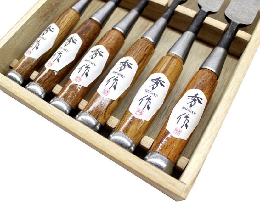 Sada japonských truhlářských dlát OIRE NOMI, 6 kusů
