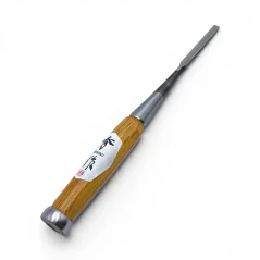 Japonské truhlářské dláto SHUSAKU OIRE NOMI, rukojeť z červeného dubu, 6 mm