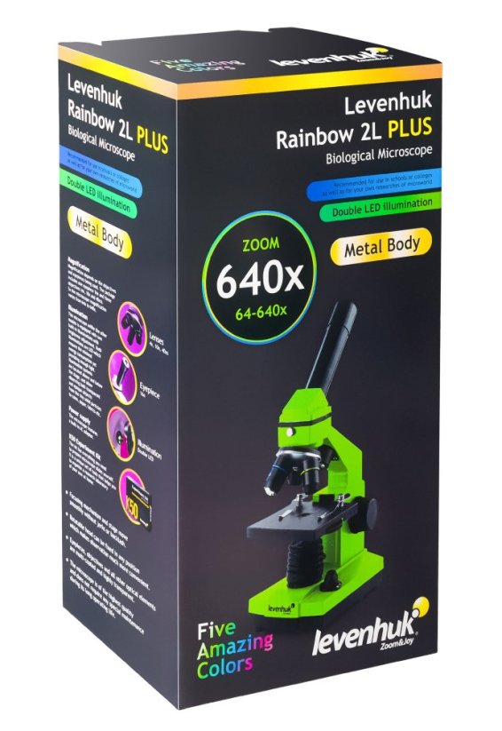 Mikroskop Levenhuk Rainbow 2L PLUS - Barva: Světle modrá