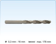 Vybrusovaný vrták HSS, štandardná dĺžka, DIN 338