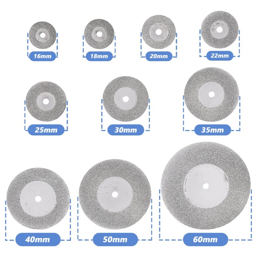 Sada diamantových kotoučů PRECIS, 16 - 60 mm, 11 kusů