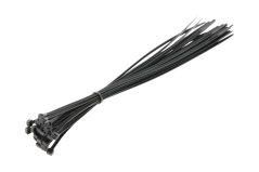 Nylonové sťahovacie pásky 4,8 x 370 mm, 25 ks, Čierna
