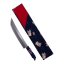 Japonský nůž Higonokami OMAMORI z modré oceli Warikomi - 130 mm, originální barevné kombinace