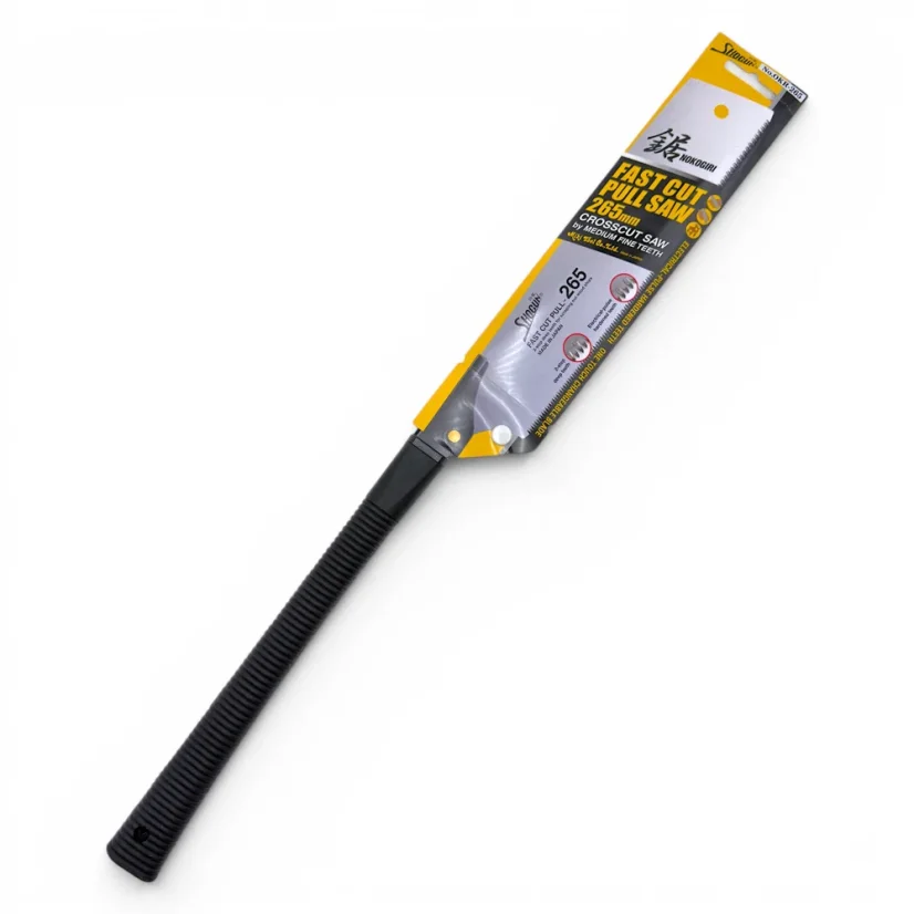 Japonská pilka na dřevo SHOGUN Kataba FAST CUT, pogumovaná rukojeť - 265 mm