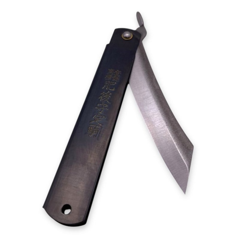 Japonský zavírací nůž Higonokami ZENKOU - celoocelový - 120 mm, černý