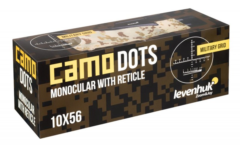 Monokulární dalekohled se zaměřovačem Levenhuk Camo 10x56