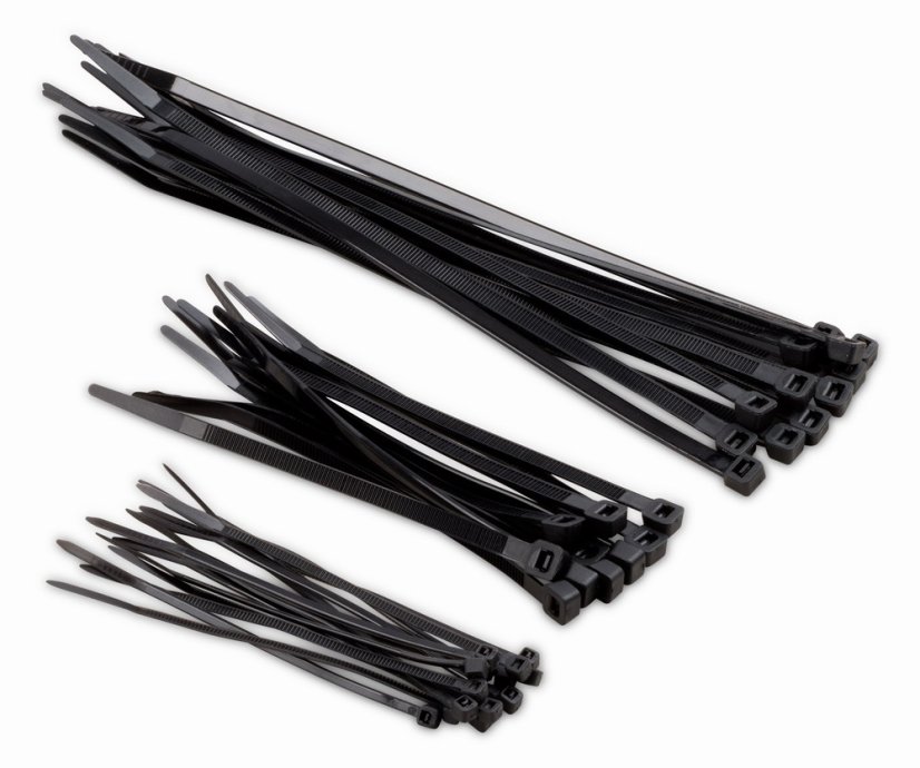 Stahovací pásky černé 7,6x300mm, 25ks Stahovací pásky černé 7,6x300mm, 25ks