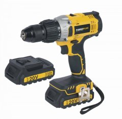 POWX00445 - Aku príklepový skrutkovač / vŕtačka 20V LI-ION 2BAT