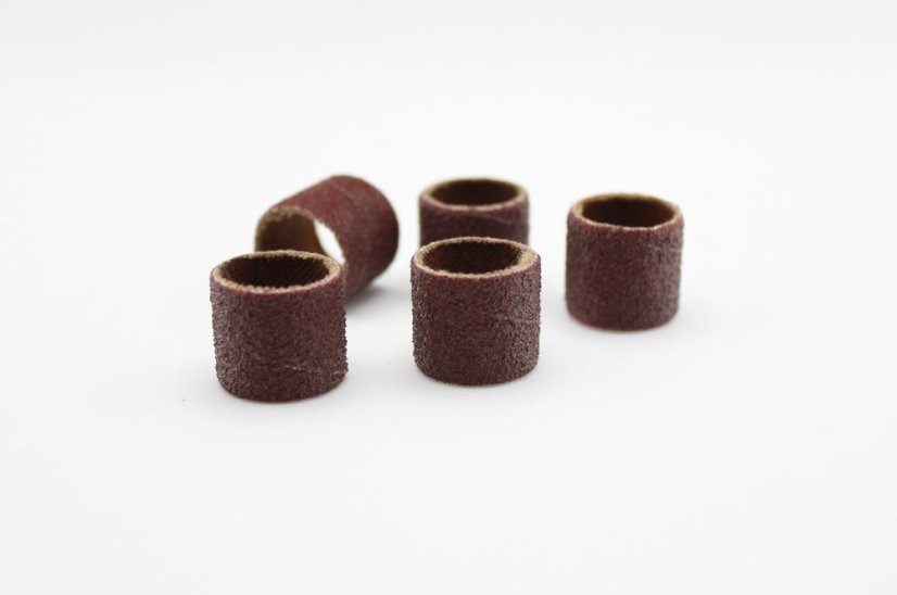 Brusné smirkové prstýnky #120, 13 mm - Počet v balení: 15 ks