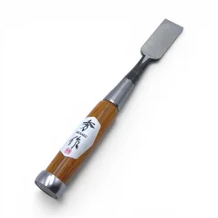 Japonské truhlářské dláto SHUSAKU OIRE NOMI, rukojeť z červeného dubu, 24 mm