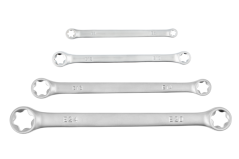 Torx krúžok kľúča sada 4ks, E6-E24