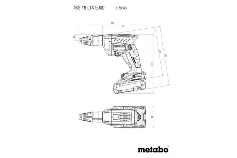 Aku šroubovák na sádrokarton TBS 18 LTX BL 5000