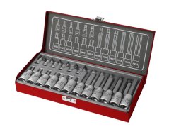 Hlavica zástrčné Imbusové, sada 18ks, 1/4", 1/2"