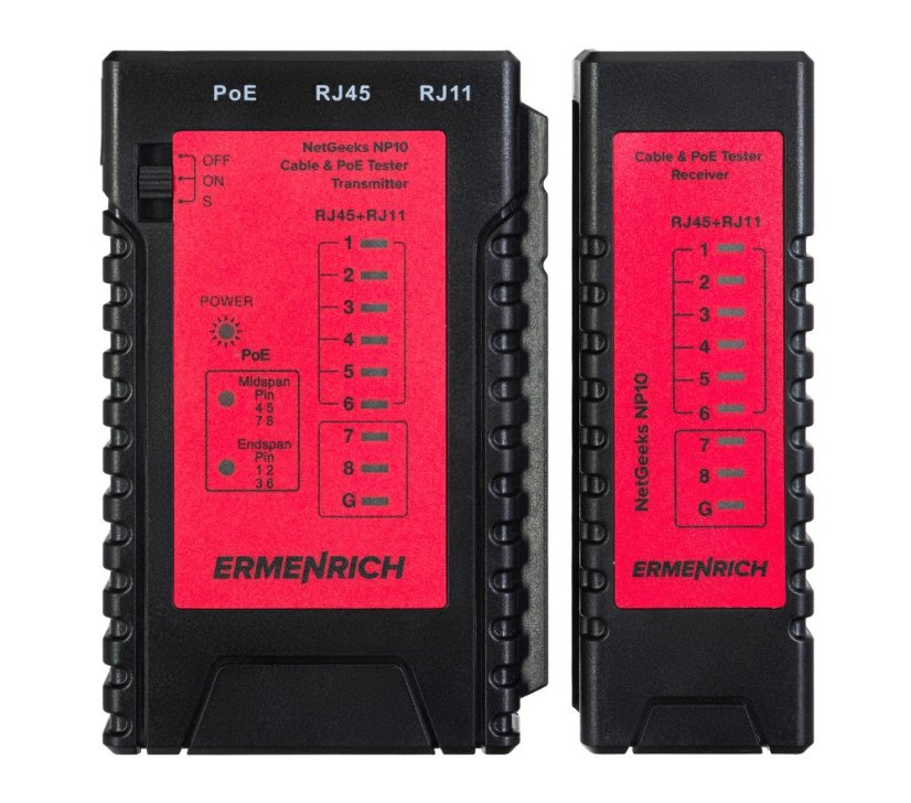 Tester káblov a PoE Ermenrich NetGeeks NP10