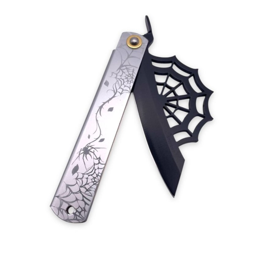 Japonský zatvárací nôž Higonokami ARANEA SPIDER z modrej ocele Warikomi - 120 mm, PL/BL