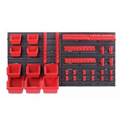 Závesný panel s 10 boxmi a 22 držiakmi na náradie ORDERLINE 800x165x400mm